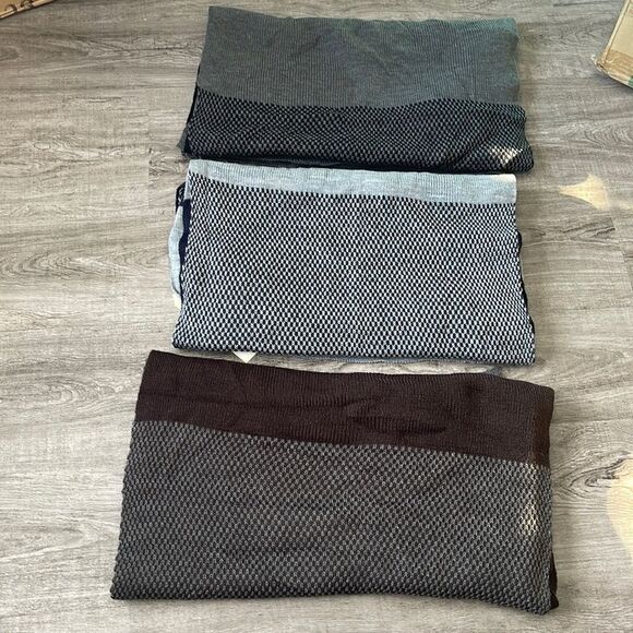 Black Brown Lot of 3 Scarves . New . - Picture 1 of 5